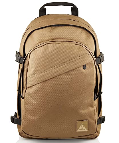 Invicta Round Plus Backpack Geräumiger Rucksack, praktisch & unisex, mit Laptopfach für Uni, Arbeit, Reise & Fahrrad; Daypack, beige - mit Lederdetails & italienisches Design Invicta Round Plus Backpack Geräumiger Rucksack, praktisch & unisex, mit Laptopfach für Uni, Arbeit, Reise & Fahrrad; Daypack, beige - mit Lederdetails & italienisches Design von Invicta