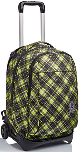 Invicta TROLLEY, Rucksack mit Trolleyfunktion, 3 in 1, Schulranzen mit Rollen, Abnehmbarer Rucksack, ab 1. Klasse, für Schule, Gymnasium, Reisen&Freizeit, Mädchen&Jungen, gelb, NEW TECH TARTAN Invicta TROLLEY, Rucksack mit Trolleyfunktion, 3 in 1, Schulranzen mit Rollen, Abnehmbarer Rucksack, ab 1. Klasse, für Schule, Gymnasium, Reisen&Freizeit, Mädchen&Jungen, gelb, NEW TECH TARTAN von Invicta