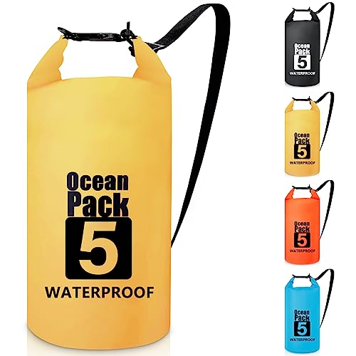 Invool Dry Bag wasserdichte Tasche, 5L/10L/20L/30L Wasserdichter Rucksack Verstellbarer Schultergurt, Wasserdichter Beutel für Kajakfahren, Angeln, Wandern Reisen, Camping von Invool