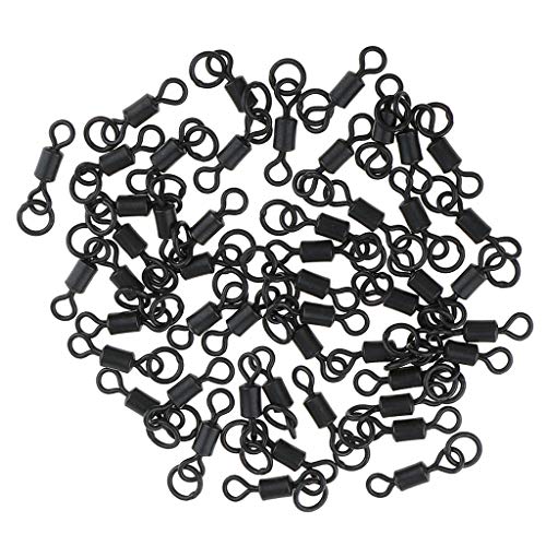 Inzopo 50 Stück Karpfenangeln Wirbel Mini Micro Hook Ring Swivels Connector Chod Rigs 10 mm von Inzopo