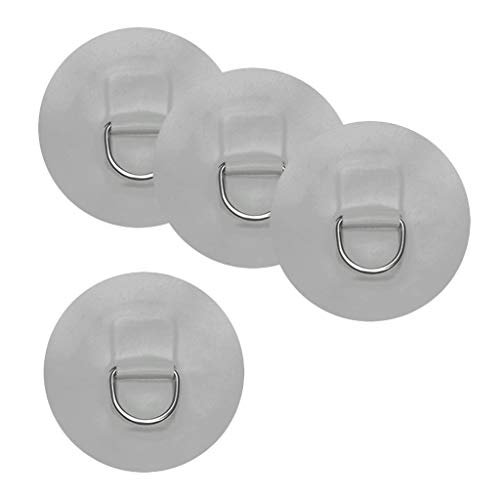 Inzopo D-Ring-Pad aus Edelstahl 316, Marine-Qualität, D-Ring, Patch für PVC, aufblasbares Boot, Floß, Kajak, Surfbrett, SUP, Grau, 4 Stück Inzopo D-Ring-Pad aus Edelstahl 316, Marine-Qualität, D-Ring, Patch für PVC, aufblasbares Boot, Floß, Kajak, Surfbrett, SUP, Grau, 4 Stück von Inzopo