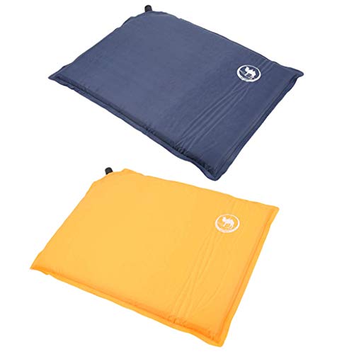 Inzopo Outdoor-Sitzkissen, selbstaufblasend, wasserdicht, mit Tragetasche, Blau + Gelb, 2 Stück Inzopo Outdoor-Sitzkissen, selbstaufblasend, wasserdicht, mit Tragetasche, Blau + Gelb, 2 Stück von Inzopo