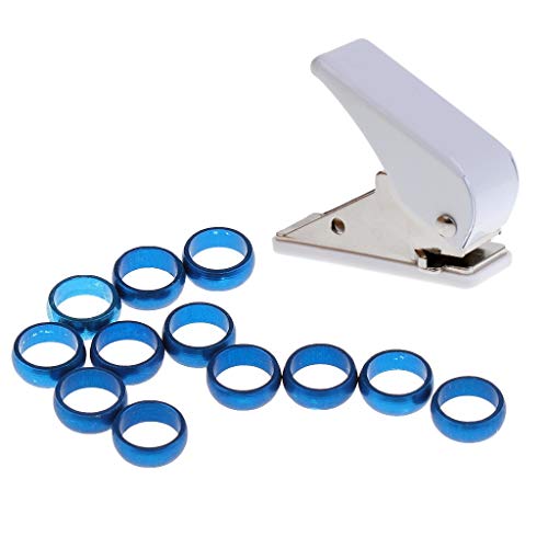 Inzopo Target Dart Flight Punch Locher + 12 Stück O-Ringe Darts Grip Ringe Blau von Inzopo