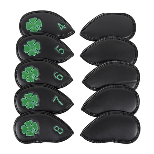 Golf Iron Head Covers, Club Protectors, Decorative Leather Iron Covers, Portable Wedge Cover Set, Fairway Wood Tool for Indoor, Outdoor, Travel, 18x14cm, Black, White, Green Golf Iron Head Covers, Club Protectors, Decorative Leather Iron Covers, Portable Wedge Cover Set, Fairway Wood Tool for Indoor, Outdoor, Travel, 18x14cm, Black, White, Green von Iouyjiu