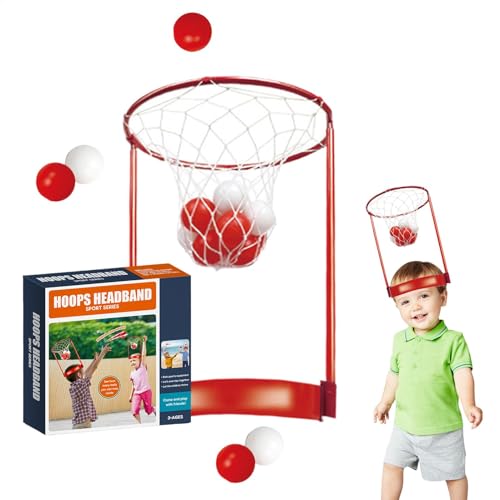 Head Hoop Basketball, Kinder-Basketball-Spielzeug, Interaktives Basketball-Hoop-Spielzeug, Kinder-Stirnband-Spiel Mit Ansprechendem Head-Hoop-Design Für Kinder Im Alter Von 3 Bis 6 Jahren (1 Set) von Iouyjiu