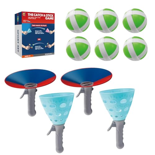 Iouyjiu Paddle Catch Game, Wurfspiel, 2-in-1-Fangspiel, interaktives Outdoor-Spielzeug, Familien-Aktivitätsspiel, Outdoor-Spiel für draußen, Wurfspiel von Iouyjiu