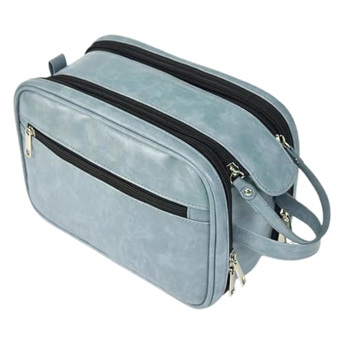 Kulturbeutel für Herren, Reisetasche, geräumiger Kulturbeutel, Reise-Toiletry Taschen mit geräumigen Unterteilungen 24 x 16 x 14 cm für Business und Freizeit Reisen (1 Stück), blau, Se référer au von Iouyjiu