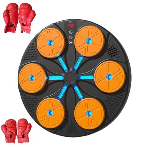 Musical Punching Machine, Wall Mounted Boxing Target, Music Boxing Trainer, Smart Punching Machine with Stable and Durable Construction for Workout Areas and Home Gyms (1 Set) von Iouyjiu