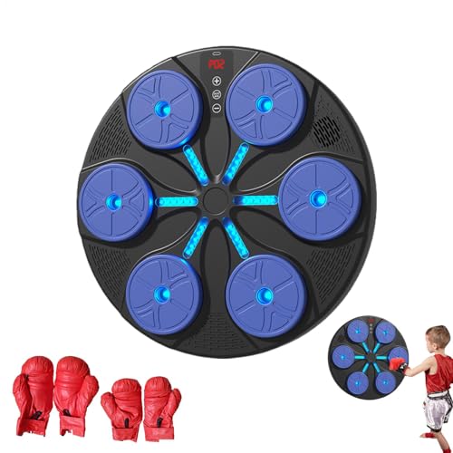 Musical Punching Machine, Wall Mounted Boxing Target, Music Boxing Trainer, Smart Punching Machine with Stable and Durable Construction for Workout Areas and Home Gyms (1 Set) von Iouyjiu