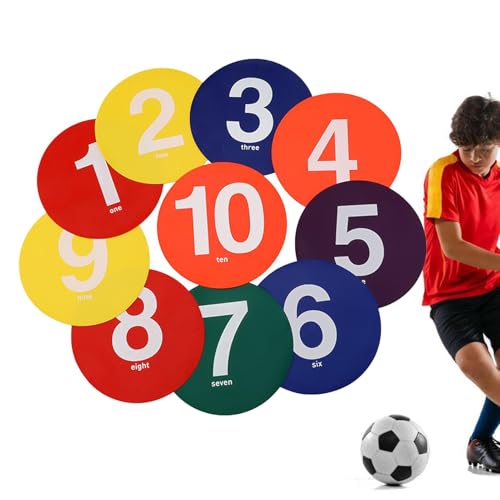Sleek Design Football Training Markers, Soccer Training Discs, Non Slip Training Floor Dots, Flat Field Cones 23 cm for Football Trainings, Home, Garden, Sports, Multicolor Sleek Design Football Training Markers, Soccer Training Discs, Non Slip Training Floor Dots, Flat Field Cones 23 cm for Football Trainings, Home, Garden, Sports, Multicolor von Iouyjiu