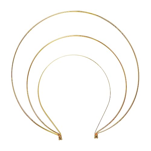 Ipetboom 1 STK Krone Stirnband Krone Der Göttin Kopfbedeckungsbasis Kostüme Göttin Kopfbedeckung Für Frauen Kräuselndes Stirnband Geschlecht Haarschmuck Für Die Braut Tiaras Golden Eisen von Ipetboom