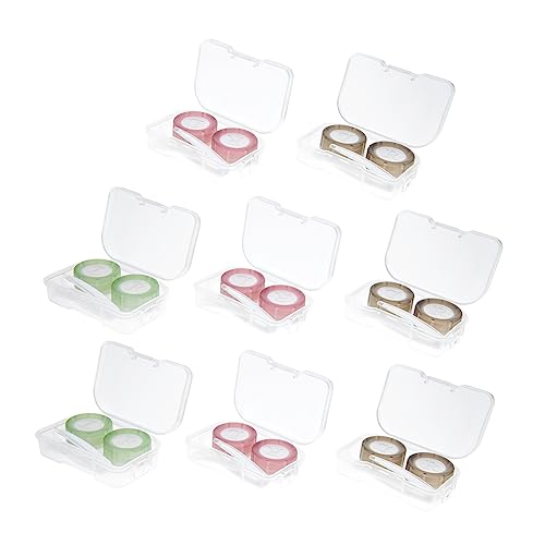 Ipetboom 5 Sätze Kontaktlinsenbehälter Lenses Case Kontaktlinsenhalter Kontaktlinsenbox Im Er Pack Transparentes Kontaktgehäuse Verschleißfestes Kontaktgehäuse Plastik 8 Stück * 5 von Ipetboom