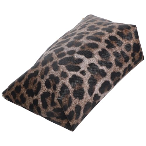 Ipetboom Leoparden-Kosmetiktasche Schminktasche Süß Beutel Taschen Miserabel Eitelkeitstasche Make-up-Organizer-Tasche Tragbare Aufbewahrungstasche Reise-Make-up-Tasche Pu-Leder von Ipetboom