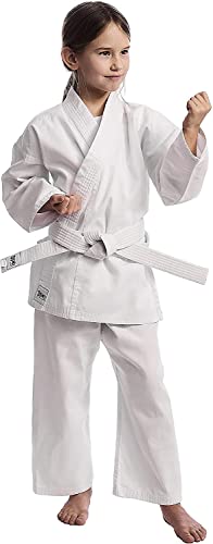 Ippon Gear Club Karate GI Set Einsteiger Karateanzug Kinder Anzug inkl Gürtel [Größe 200 I Schnürbund I 220gr/m² (8 oz) Stoffdichte] weiß von Ippon Gear
