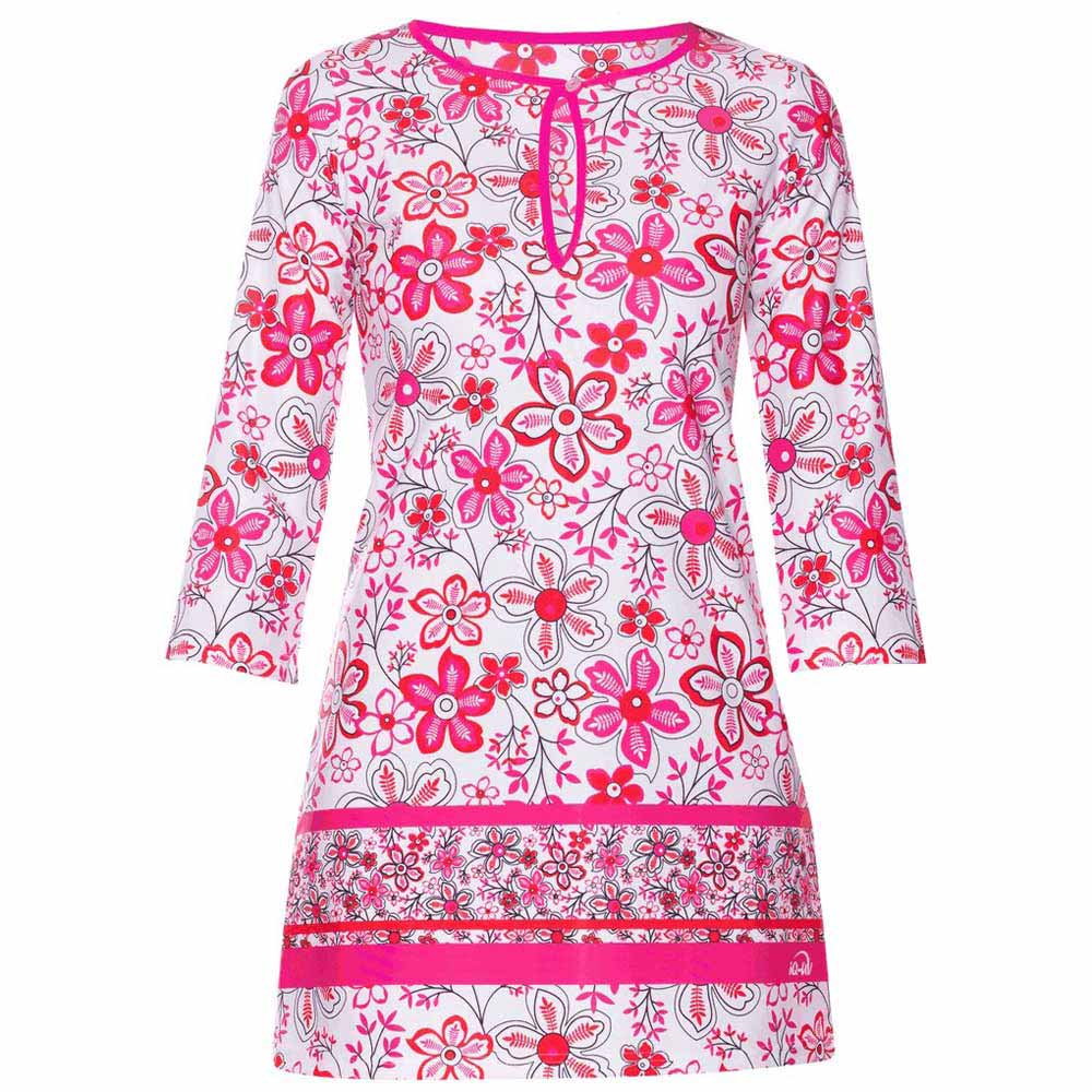 Iq-uv Uv 230 Protective Short Dress Weiß,Rosa 2XL Frau von Iq-uv