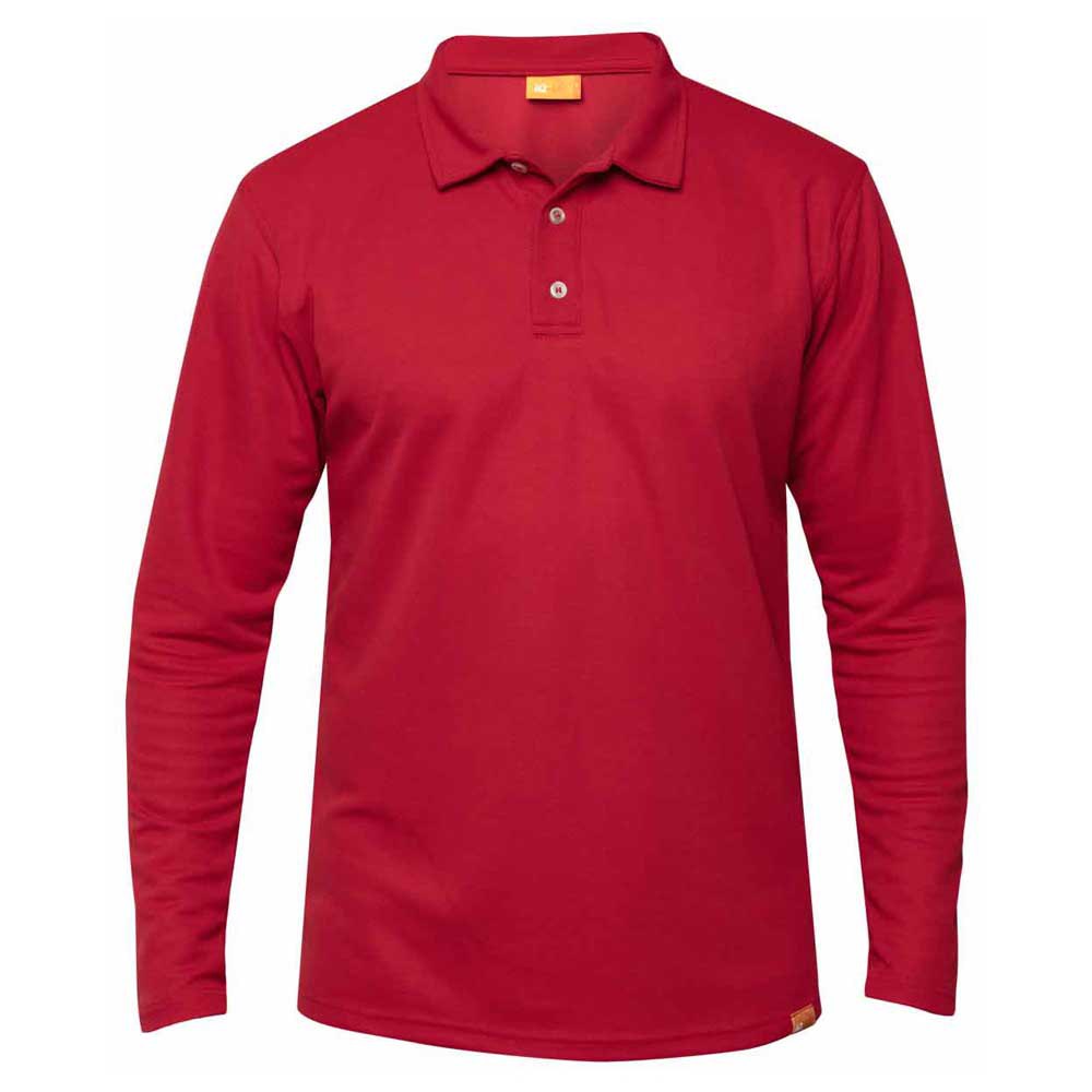 Iq-uv Uv 50+ Long Sleeve Polo Rot 2XL von Iq-uv