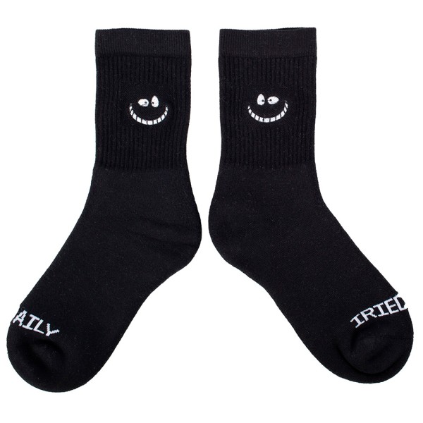 Iriedaily - Grin Cat Sock - Multifunktionssocken Gr M;XL schwarz;weiß von Iriedaily