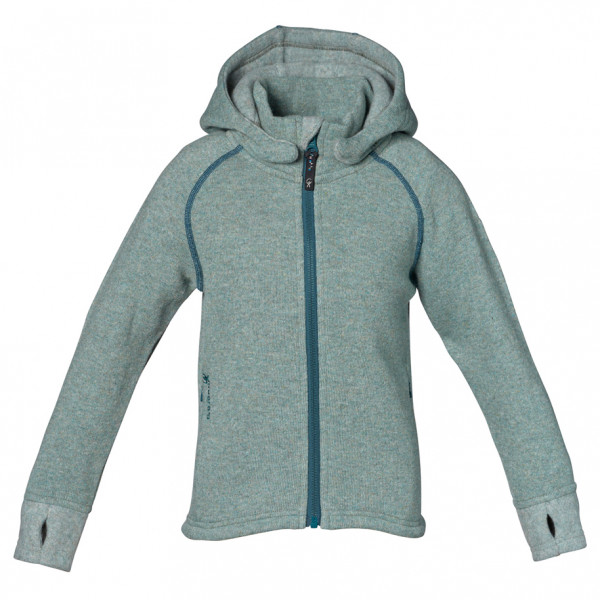 Isbjörn - Kid's Shaun Hoodie - Wolljacke Gr 122/128;86/92;98/104 grau;grau/braun;türkis von Isbjörn