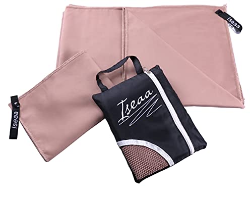 2er Set Mikrofaser Handtücher extrem saugfähig antibakteriell leicht Sporthandtuch Badetuch Saunatuch Strandtuch Yoga Tuch Microfaser Handtuch 200x100cm + 30x50cm Braun 2er Set Mikrofaser Handtücher extrem saugfähig antibakteriell leicht Sporthandtuch Badetuch Saunatuch Strandtuch Yoga Tuch Microfaser Handtuch 200x100cm + 30x50cm Braun von Iseaa