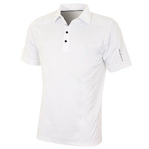 Insel Grün Herren 4 Taste CoolPass Polo-Hemd - Weiß - 3XL Insel Grün Herren 4 Taste CoolPass Polo-Hemd - Weiß - 3XL von Island Green