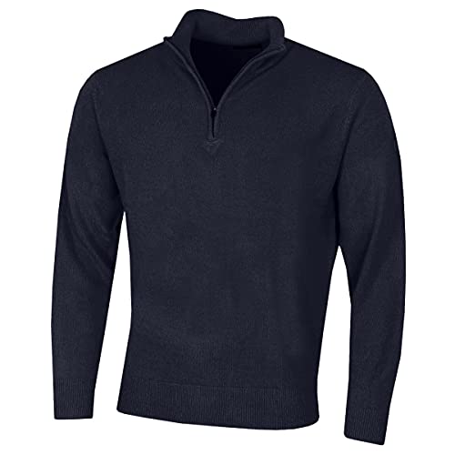 Insel Grün Herren IGKNT2060 Super Soft 1/4 Zip Golf Sweater - Marine - M von Island Green