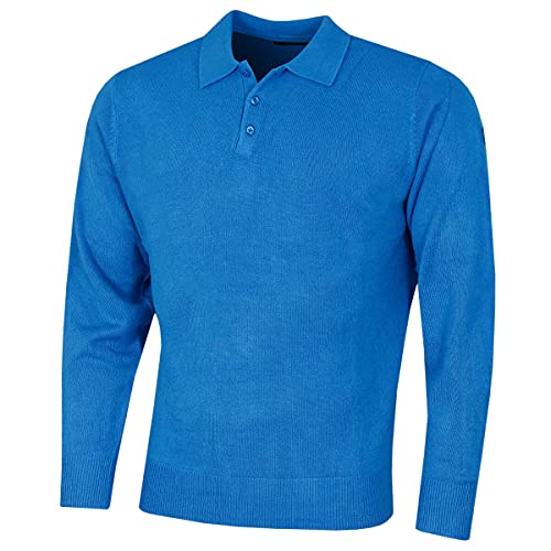 Insel Grün Herren IGKNT2062 Polo Langarm-Strickpullover - Marine - L von Island Green