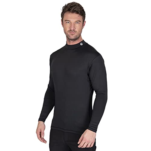 Insel Grün Herren Langarm-Thermal Golf Baselayer - Schwarz - L von Island Green