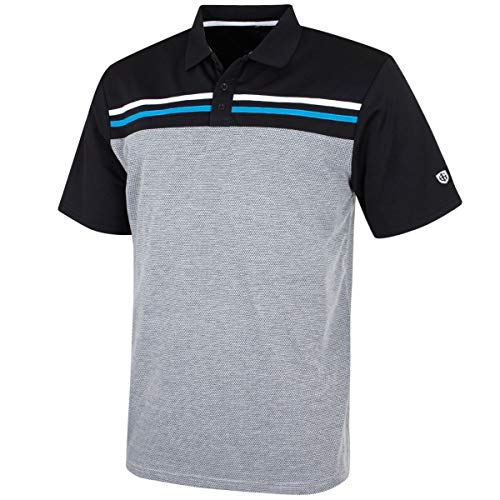 Island GREEN Herren Golf-Poloshirt, gestreift, flexibel, atmungsaktiv Island GREEN Herren Golf-Poloshirt, gestreift, flexibel, atmungsaktiv von Island Green