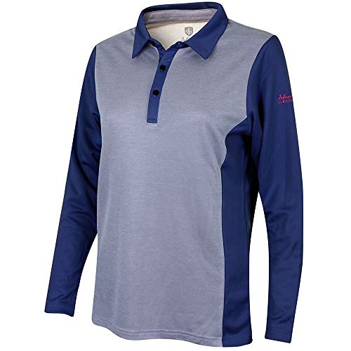 Island Green Damen Langarm Modal Polo Top M Französisches Marineblau/Rot Island Green Damen Langarm Modal Polo Top M Französisches Marineblau/Rot von Island Green