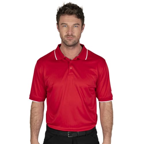Island Green Herren Golf IGTS1899 Zurück Yoke-Detail-Polo-Hemd - Rot - XXXL Island Green Herren Golf IGTS1899 Zurück Yoke-Detail-Polo-Hemd - Rot - XXXL von Island Green