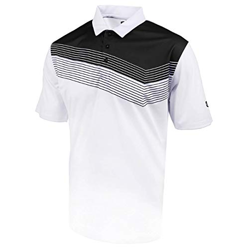 Island Green Herren-Golf-Polo-Shir, atmungsaktiv, feuchtigkeitsableitend, flexibel M weiß/schwarz Island Green Herren-Golf-Polo-Shir, atmungsaktiv, feuchtigkeitsableitend, flexibel M weiß/schwarz von Island Green