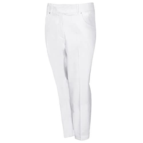 Island Green IGLPNT1998 Damen Stretch-Golfhose, schnell trocknend, atmungsaktiv, Weiß, Medium (normales Bein) Island Green IGLPNT1998 Damen Stretch-Golfhose, schnell trocknend, atmungsaktiv, Weiß, Medium (normales Bein) von Island Green