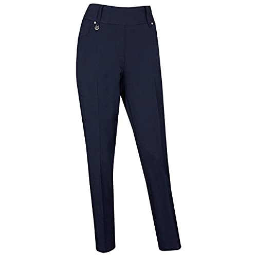 Island Green IGLPNT1998 Damen Stretch-Golfhose, schnell trocknend, atmungsaktiv, Dunkles Marineblau, X-Large (kurzes Bein) von Island Green