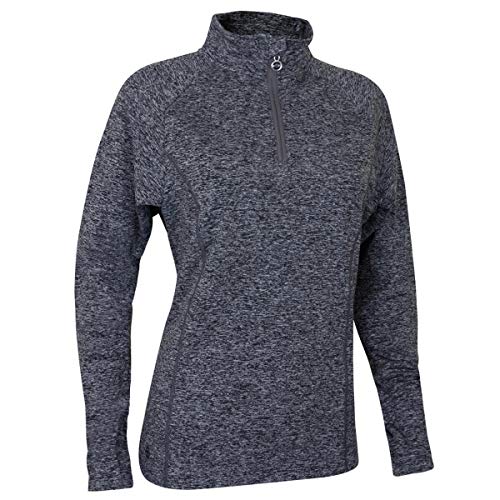 Island Green Insel Grün Golf IGLMid1908 mit Reißverschluss für Damen Neck Mid Layer Thermal Golf Jumper Pullover, grau Marl, 14 Island Green Insel Grün Golf IGLMid1908 mit Reißverschluss für Damen Neck Mid Layer Thermal Golf Jumper Pullover, grau Marl, 14 von Island Green