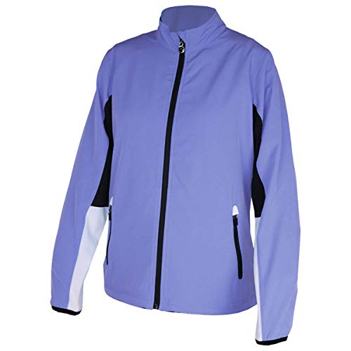 Island Green Insel Grün Frauen Golf Full Zip Water Repellent Mid Layer Top Pullover, Lavendel/Schwarz/Weiß, UK 18 Island Green Insel Grün Frauen Golf Full Zip Water Repellent Mid Layer Top Pullover, Lavendel/Schwarz/Weiß, UK 18 von Island Green