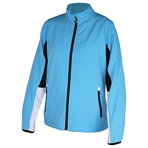 Island Green Insel Grün Frauen Golf Full Zip Water Repellent Mid Layer Top Pullover, Tiefe Pool/Schwarz/Weiß, UK 10 Island Green Insel Grün Frauen Golf Full Zip Water Repellent Mid Layer Top Pullover, Tiefe Pool/Schwarz/Weiß, UK 10 von Island Green