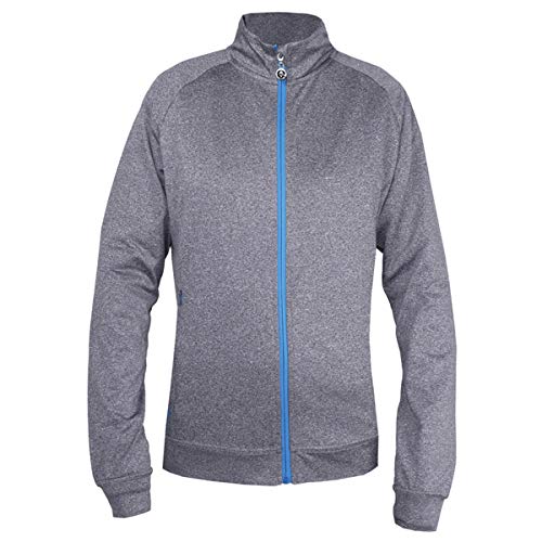 Island Green Insel Grün Frauen IGLTOP1901 Full Zip Golf Sweater - Grau Marl/Deep Pool - UK 10 Island Green Insel Grün Frauen IGLTOP1901 Full Zip Golf Sweater - Grau Marl/Deep Pool - UK 10 von Island Green