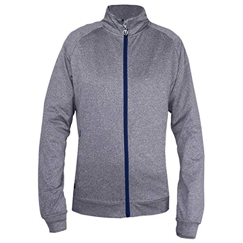 Island Green Insel Grün Frauen IGLTOP1901 Full Zip Golf Sweater - Grau Marl/Marine - UK 10 Island Green Insel Grün Frauen IGLTOP1901 Full Zip Golf Sweater - Grau Marl/Marine - UK 10 von Island Green