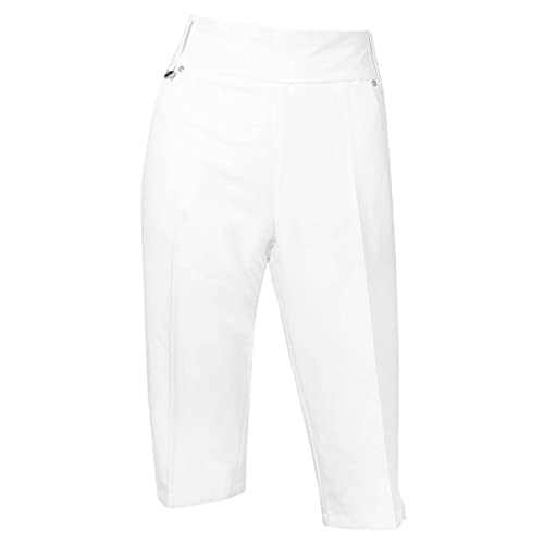 Island Green Insel Grüne Damen 4-Wege-Stretch-Bermuda Golf Shorts - Weiß - XL Island Green Insel Grüne Damen 4-Wege-Stretch-Bermuda Golf Shorts - Weiß - XL von Island Green