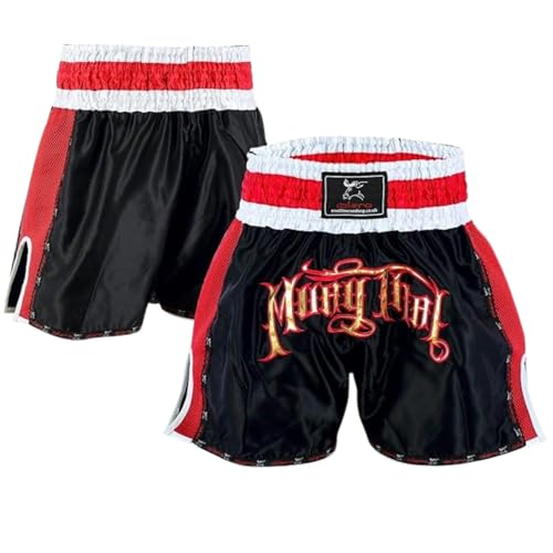 Islero Muay Thai Shorts Fight MMA Kickboxen Shorts Grappling Martial Arts Gear UFC Cage Fighting Shorts Herren Kleidung L Schwarz von Islero Fitness