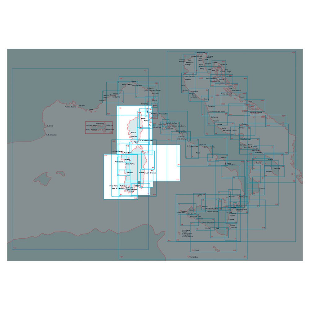 Istituto Idrografico Ovest Maddalena Marine Charts Blau von Istituto Idrografico
