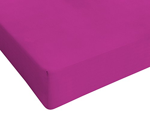 Max color Betttuch 25cm Ecke, Fuchsia, maxy Doppelte von Italian Bed Linen