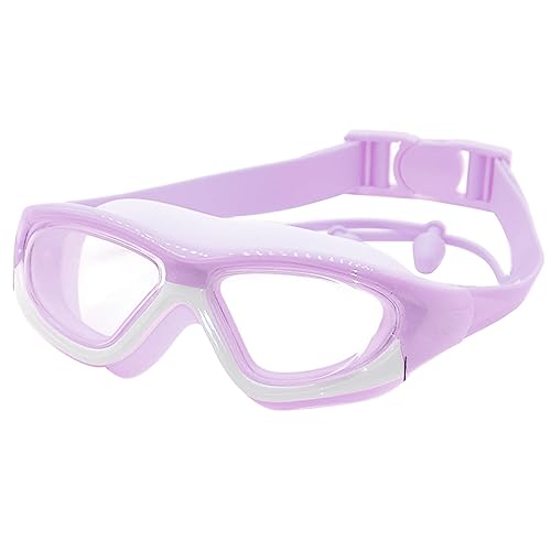 Itkcozcg Kinder-Schwimmbrille, Anti-Beschlag-Schutz, UV-Schutz, verstellbar, Silikon, klare Sicht, kein Auslaufen von Itkcozcg