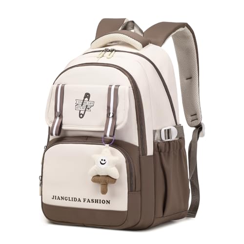 IvyH Kinderrucksack Mädchen- Stilvolle Schulrucksack für Mädchen und Teenager - Wasserdichtes Lässiger Daypack Groß, Perfekt als Schulranzen für 3-6. Klasse Mädchen, Braun IvyH Kinderrucksack Mädchen- Stilvolle Schulrucksack für Mädchen und Teenager - Wasserdichtes Lässiger Daypack Groß, Perfekt als Schulranzen für 3-6. Klasse Mädchen, Braun von IvyH