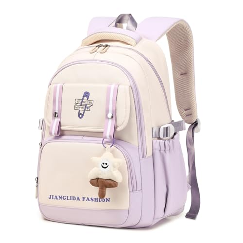 IvyH Kinderrucksack Mädchen- Stilvolle Schulrucksack für Mädchen und Teenager - Wasserdichtes Lässiger Daypack Groß, Perfekt als Schulranzen für 3-6. Klasse Mädchen, Lila IvyH Kinderrucksack Mädchen- Stilvolle Schulrucksack für Mädchen und Teenager - Wasserdichtes Lässiger Daypack Groß, Perfekt als Schulranzen für 3-6. Klasse Mädchen, Lila von IvyH