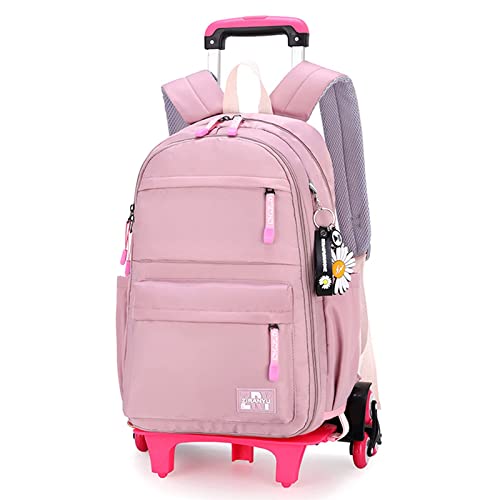 IvyH Schulrucksack Mädchen Teenager Schulranzen Trolley für Kinder Rucksack Lässig Kinderrucksack mit 6 Räder Trolley Schultasche Grundschultasche von IvyH