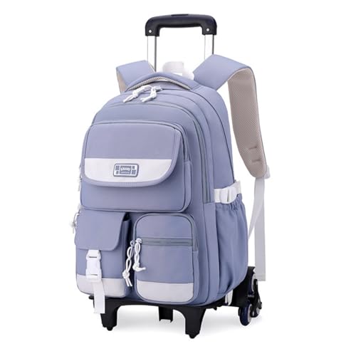 IvyH Schulrucksäcke Trolley für Teenager Rucksack mit Rollen, Schulranzen mit 6 Räder für Mädchen Jungen, Abnehmbar Trolley Schultaschen für Grund- und Sekundarschüler, 27L -Blau IvyH Schulrucksäcke Trolley für Teenager Rucksack mit Rollen, Schulranzen mit 6 Räder für Mädchen Jungen, Abnehmbar Trolley Schultaschen für Grund- und Sekundarschüler, 27L -Blau von IvyH