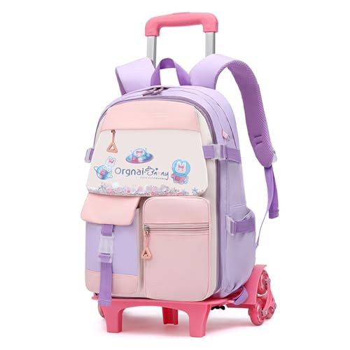 IvyH Trolley Rucksack mit Rollen, 16 Zoll Modisch Kinder Schulranzen mit Rollen für Mädchen, Abnehmbare Schulrucksack Trolley mit Räder, 1-4.Klasse, Lila IvyH Trolley Rucksack mit Rollen, 16 Zoll Modisch Kinder Schulranzen mit Rollen für Mädchen, Abnehmbare Schulrucksack Trolley mit Räder, 1-4.Klasse, Lila von IvyH