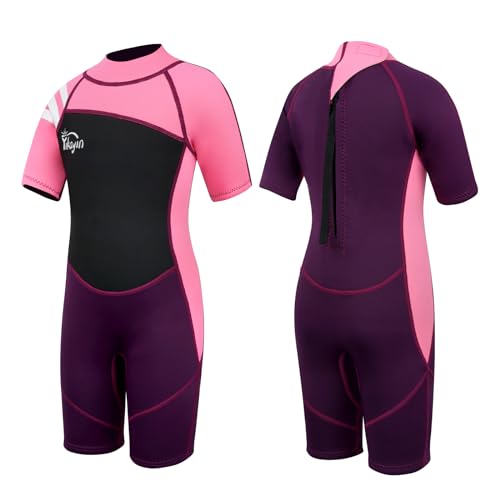 Kinder Shorty Neoprenanzug, 2,5 mm Neopren Einteiler Badeanzüge UV-Schutz Badeanzüge für Mädchen Jungen Schwimmen Tauchen Schnorcheln Surfen Kinder Shorty Neoprenanzug, 2,5 mm Neopren Einteiler Badeanzüge UV-Schutz Badeanzüge für Mädchen Jungen Schwimmen Tauchen Schnorcheln Surfen von IvyH