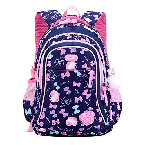 Mädchen Schulrucksack,Kinder Schultaschen für Grundschüler Schöne Bow-Knot Kinderrucksäcke Reise Outdoor-Tasche von IvyH